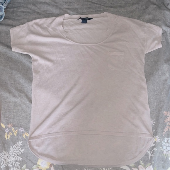 FRench Connection hi-low comfy soft tee with detailed neckline - Picture 1 of 3